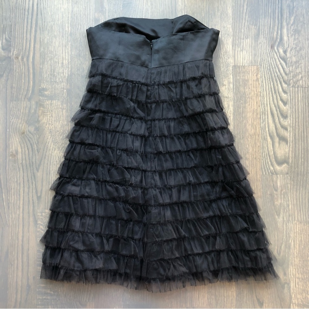 J. Crew Black Strapless Dress w/ Layers of Tuille - Picture 4 of 10